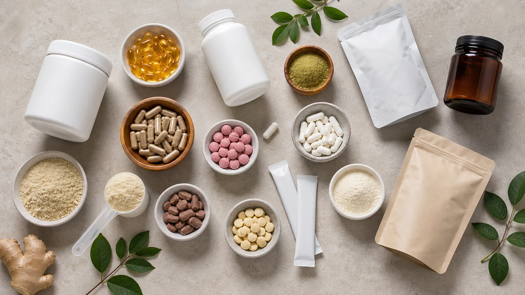 Formatos de suplementos: cápsulas, softgel, pós e como escolher o ideal